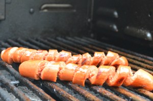 grilled hot dogs