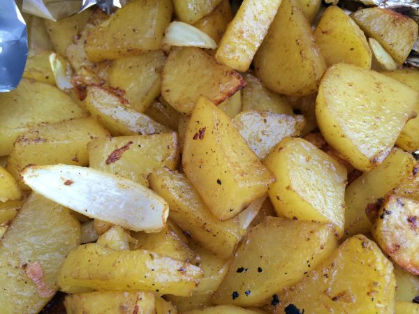 grilled potatoes