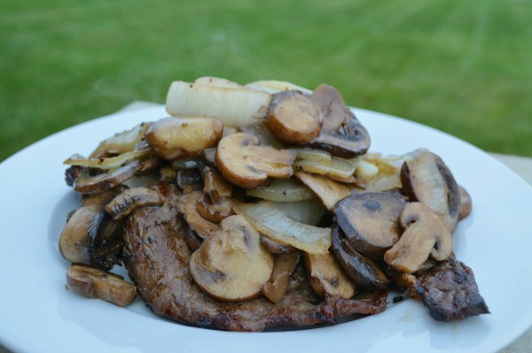 steak and mushrooms